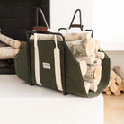 Steele Canvas and Leather Wood Carrier in Forest Green - Addison West 