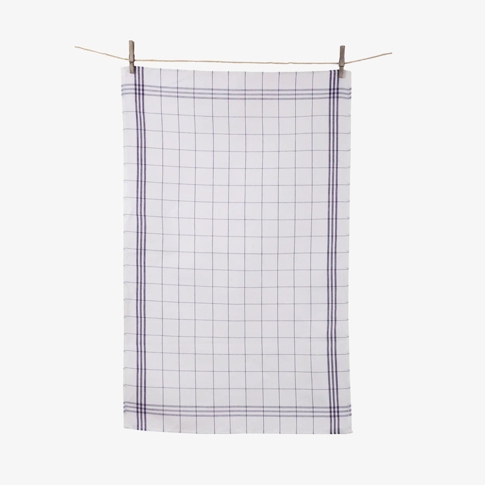 French Plaid Tea Towels - Blue - Addison West 