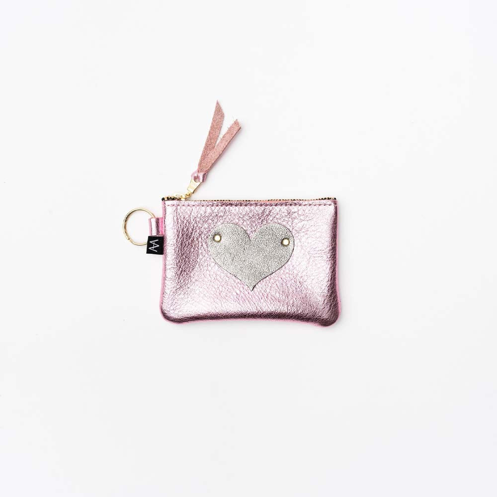 Love-ly Pouch - Pink & Gunmetal - Addison West 