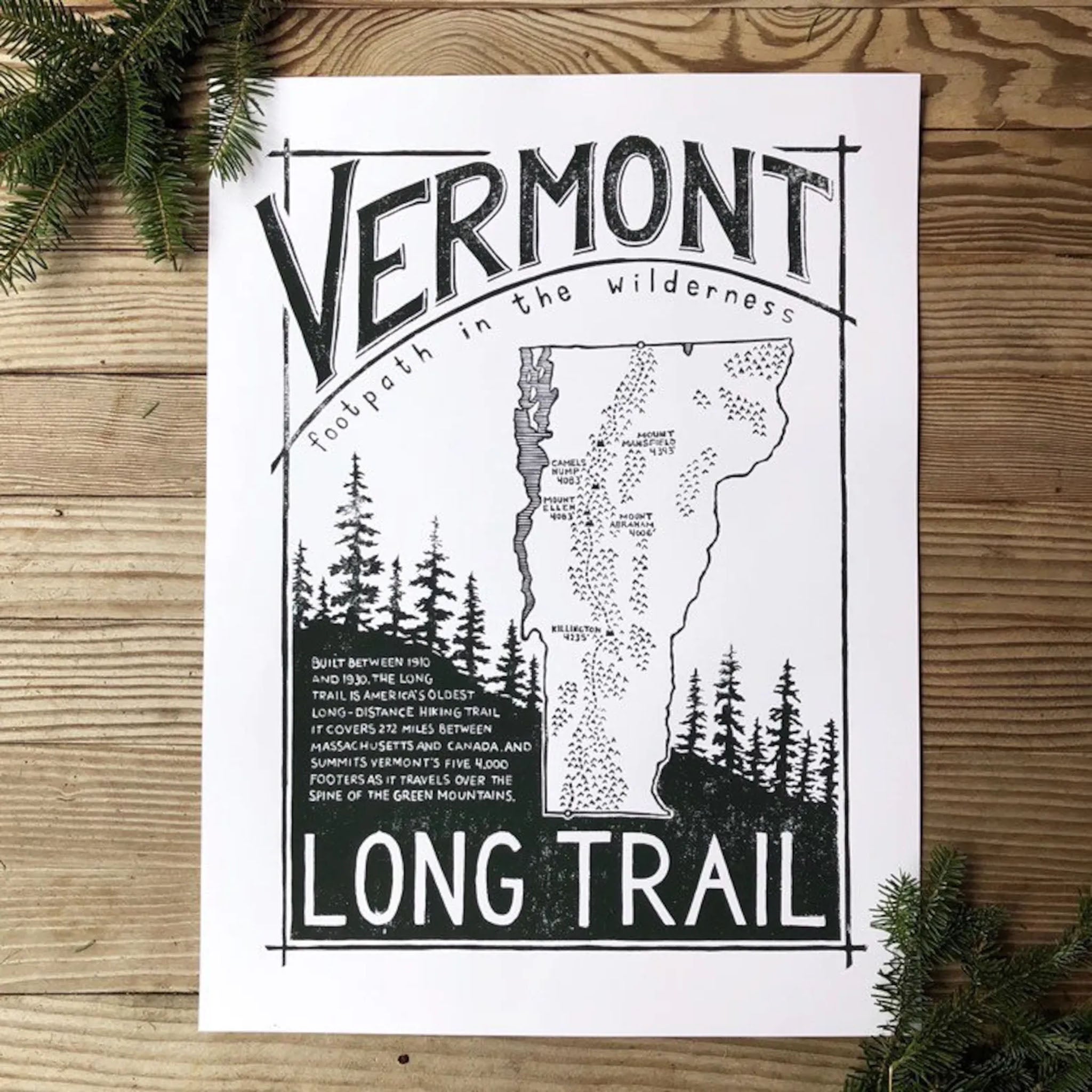 Vermont Long Trail Print - Addison West 